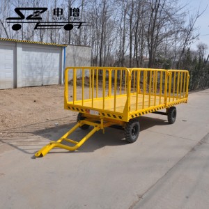 2.3吨护栏平板拖车  平板车 托盘车 搬运车 可定做